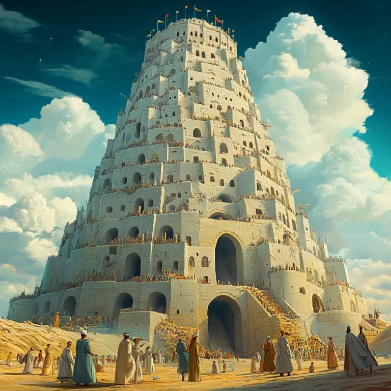 Torre de babel em estilo de desenho