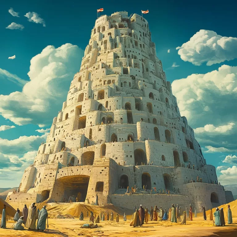 Torre de babel em estilo de desenho