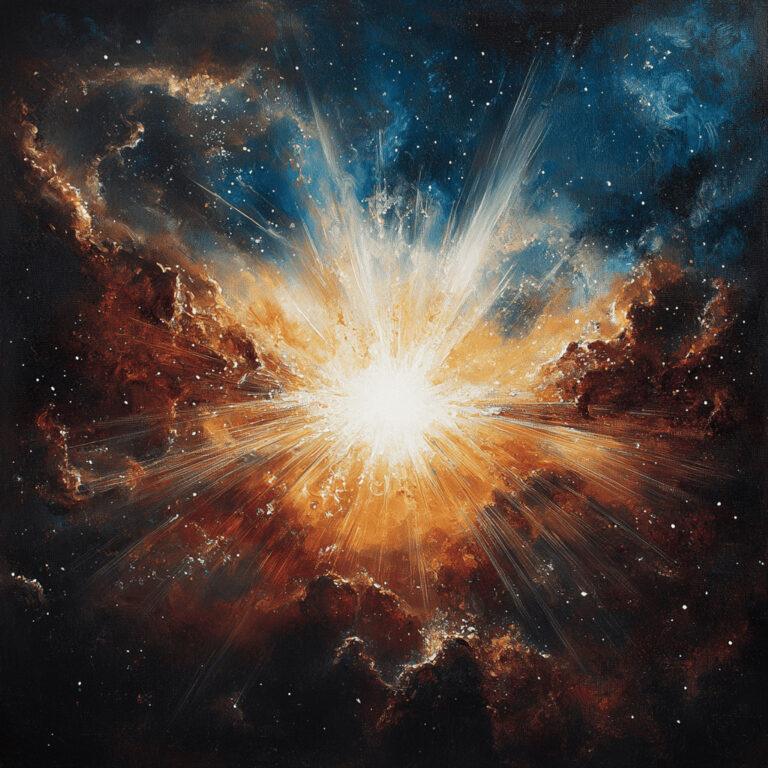 Luz brilhando no meio do universo