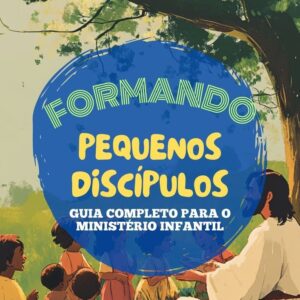 Capa de livro com Jesus ensinando crianças - conceito de desenho