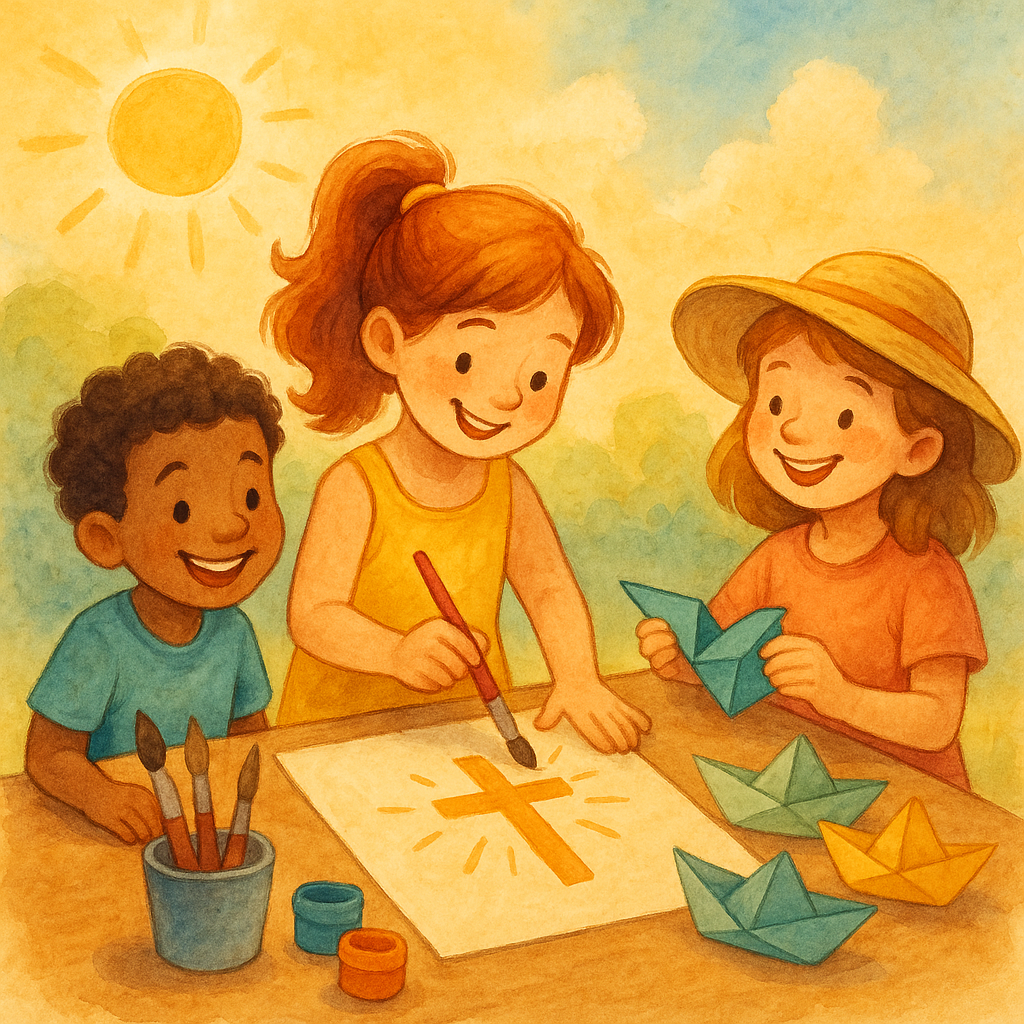 Atividades criativas para cultos infantis no verão de 2025