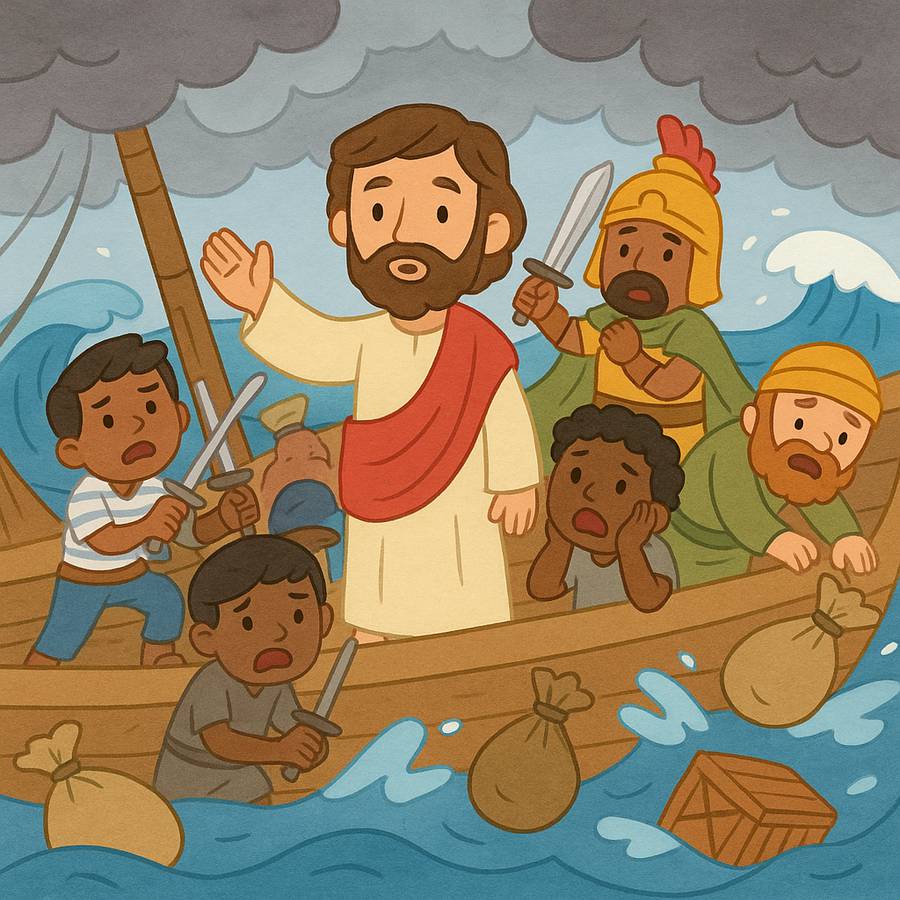 Atos capítulo 27 explicado para crianças: a história do naufrágio de Paulo
